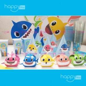 Kit 10 Personnes Personnalisé Décoration Anniversaire Baby Shark